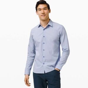 Lululemon Athletica Down To The Wire Button-Down- Light Blue - Size Large - $129